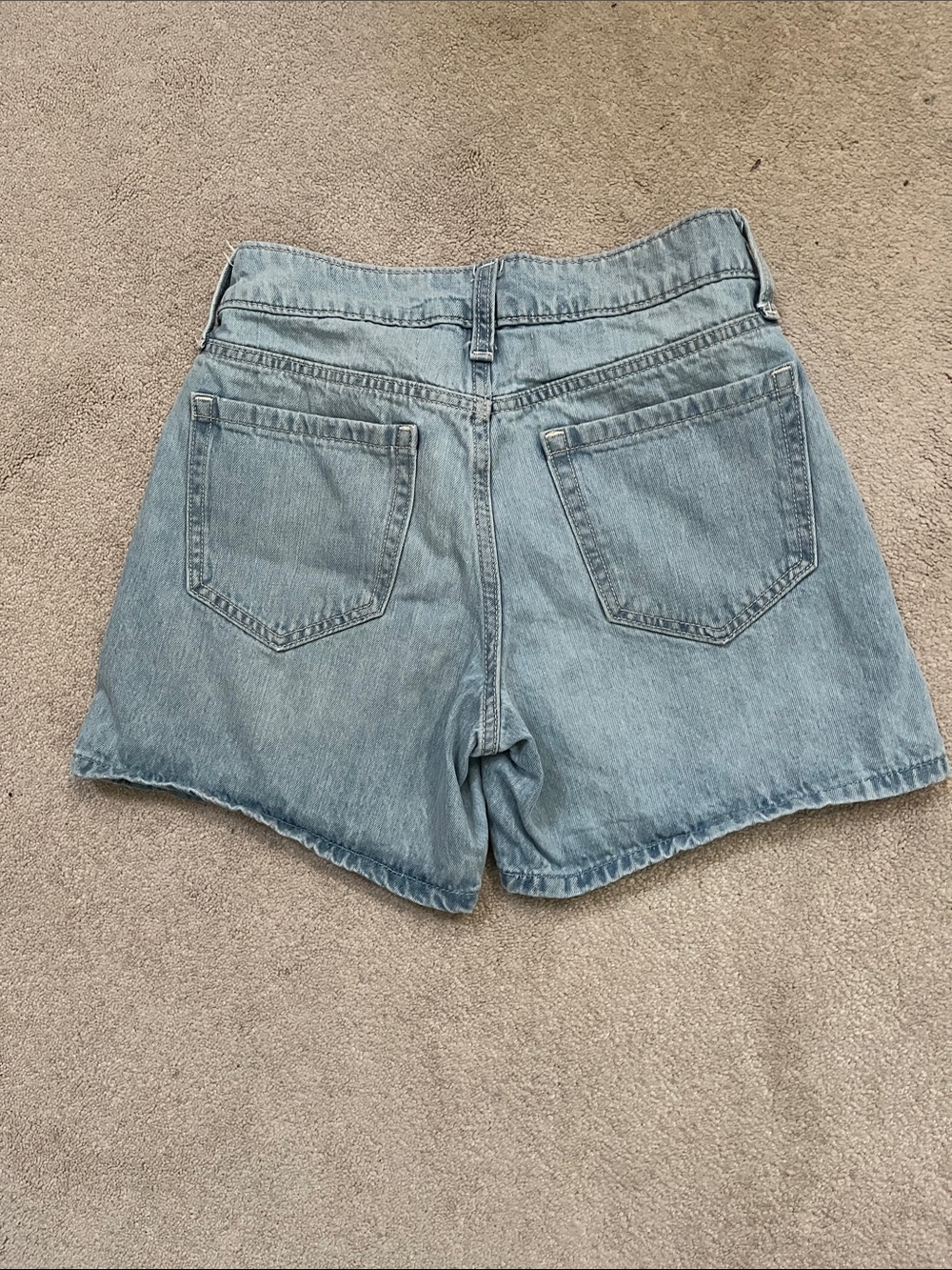 Hollister Light Blue - Low Rise Baggy; Vintage-Style Denim Shorts - Picture 4 of 4